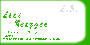 lili metzger business card